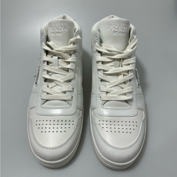 Prada Downtown Mid-Top Sneakers White Men’s UK 10.5/US 11.5 - Picture 2 of 7